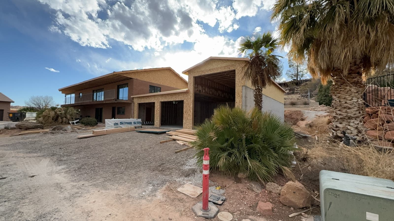 House under construction in a Southern Utah neighborhood