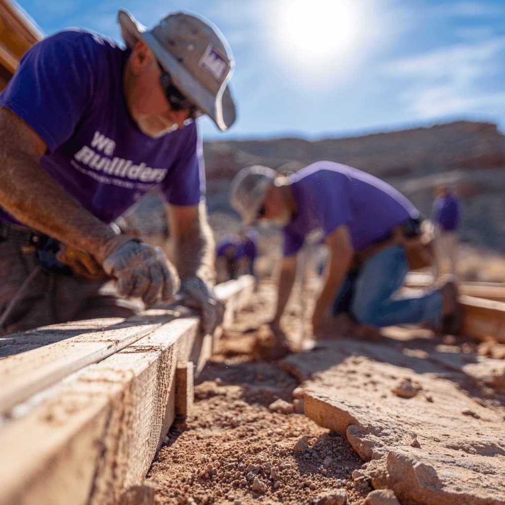 The W Builders crew working together on site
